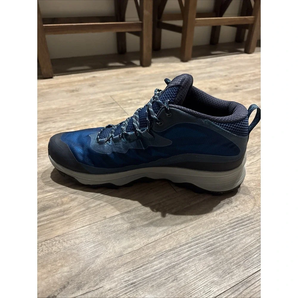Merrell Mens Moab Speed Mid GTX Navy Marine Blue Hiking Shoes‎ GORE-TEX US 14